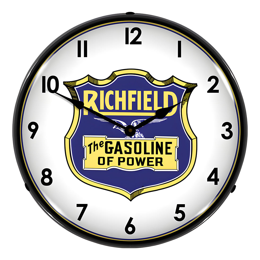 Collectable Sign and Clock Richfield Gasoline Backlit Wall Clock