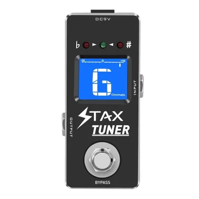 Stax Nano Guitar Effect Pedal Chromatic Tuning Lt-07 Mini Tuner Pitch True Bypass 9V for Guitar Bass Violin Ukulele True Bypass