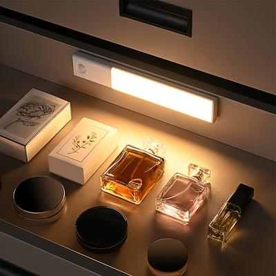 Under Cabinet Lighting, Motion Sensor Cabinet Light, USB Charging Magnetic Long Strip LED Cabinet Light, Home Wardrobe Wine Cabinet Shoe Cabinet Corridor Stair Lighting