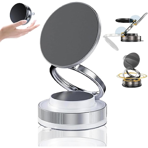Supporto magnetico per telefono regolabile a 360 gradi, supporto per telefono con ventosa pieghevole a mani libere, supporto per cellulare MagSafe per auto/palestra/specchio per iPhone android