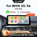Ainavi 12.3 pollici multimediale Per BMW X5 F15 android auto autoradio X6 F16 carplay wireless 4G Schermo DSP Qualcomm chip BT wifi