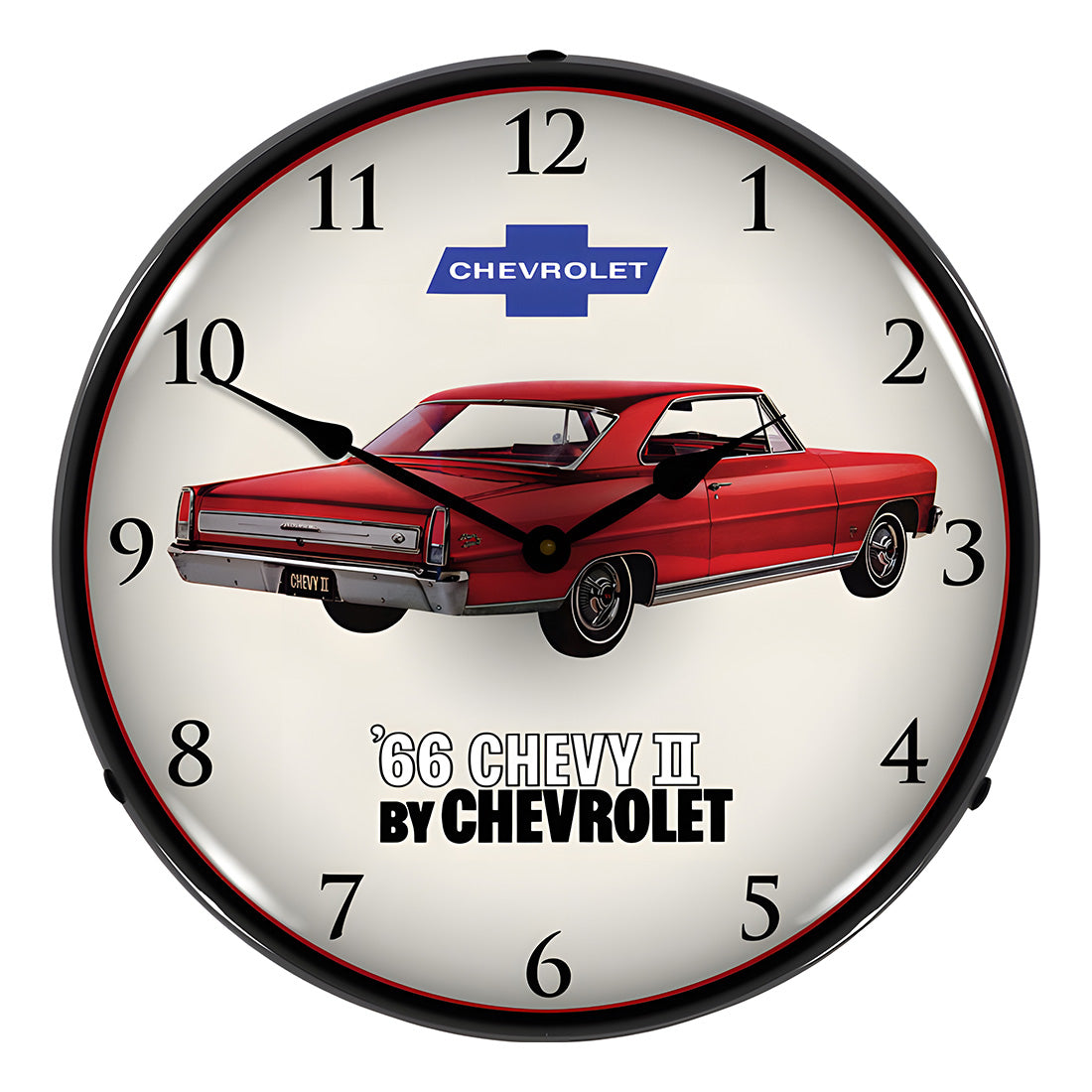 Collectable Sign and Clock 1966 Chevy II Nova Super Sport Backlit Wall Clock