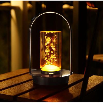 Portable Metal Table Lamp for Outdoor Indoor 3 Colors Cordless Table Lamp Rechargeable Dimmable Battery Powered Small Desk Lamps, Lantern Lamps for Patio Bedroom Restaurant Bar Camping