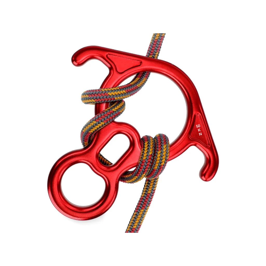 Klettern Abseilgerät Aluminiumlegierung 5000 kg Große Figur 8 Wort Seil Abseilgerät Sicherungsgerät Abseilring Klettern Res Image