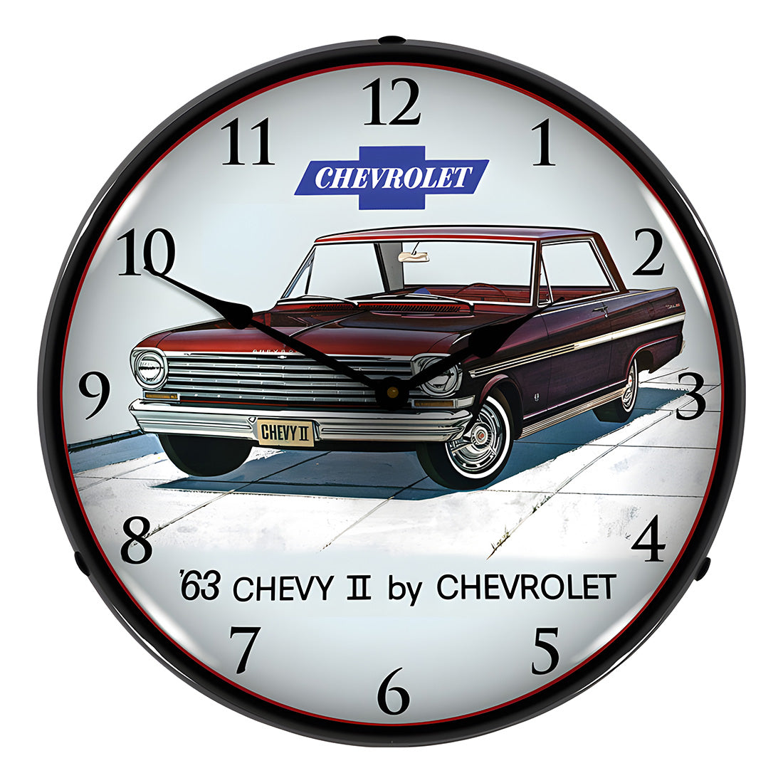 Collectable Sign and Clock 1963 Chevy II Nova Super Sport Backlit Wall Clock
