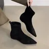 Frauen Wohnungen Spitz Stiefel Sexy Wildleder Stiefeletten Designer 2025, Neue Winter Schuhe Chelsea Elegante Party Frau Mode Botas
