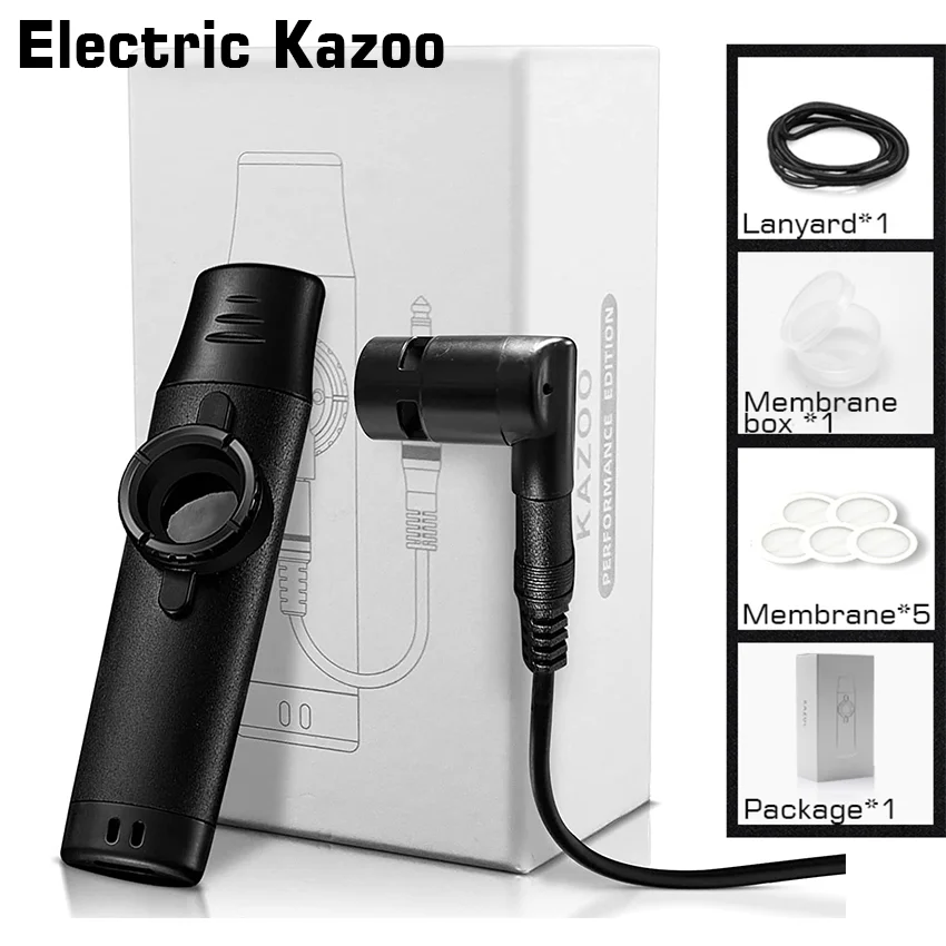 Professionelle Kazoo Aluminiumlegierung Kazoo Holzblasinstrument Musikinstrument Metall Kazu Flöte Holz Kazoo Piccolo Musikgeschenke Image