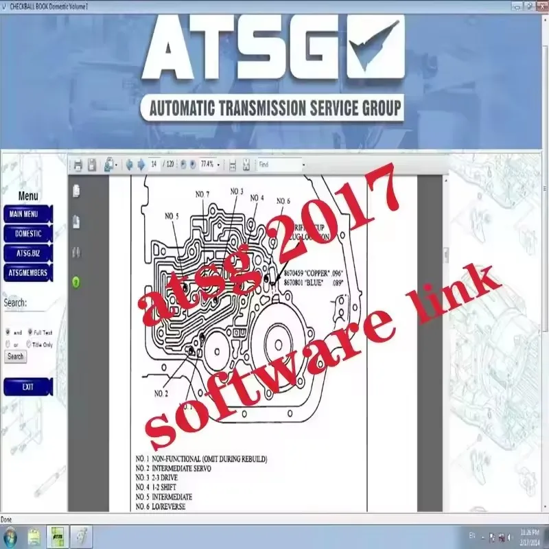 Newest ATSG 2017 Auto Repair Software Automatic Transmissions Service Group Repair Information atsg 2017 link Manual Diagnostbas