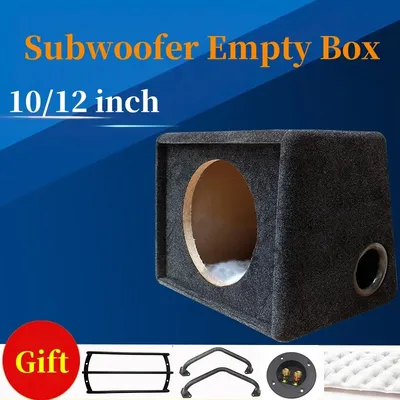 10/12 inch Subwoofer Empty Box,DIY Car/Home Woofer Housing,1Piece Subwoofer Box, Passive Wooden Sound Box,Bass Speaker Box
