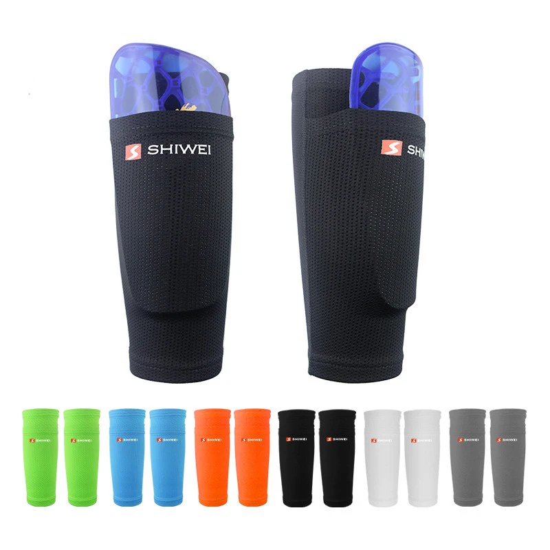 1 Pair Sports Soccer Shin Guard Pad Sleeve Sock Leg Support Football Compression Calf Sleeve Shinguard For Adult Teens Children