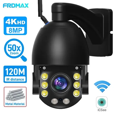 ICsee IP Kamera WIFI 4K 8MP 50X Zoom Outdoor PTZ Sicherheit Kamera Home Security Schutz Metall Shell wasserdichte CCTV Video Cam