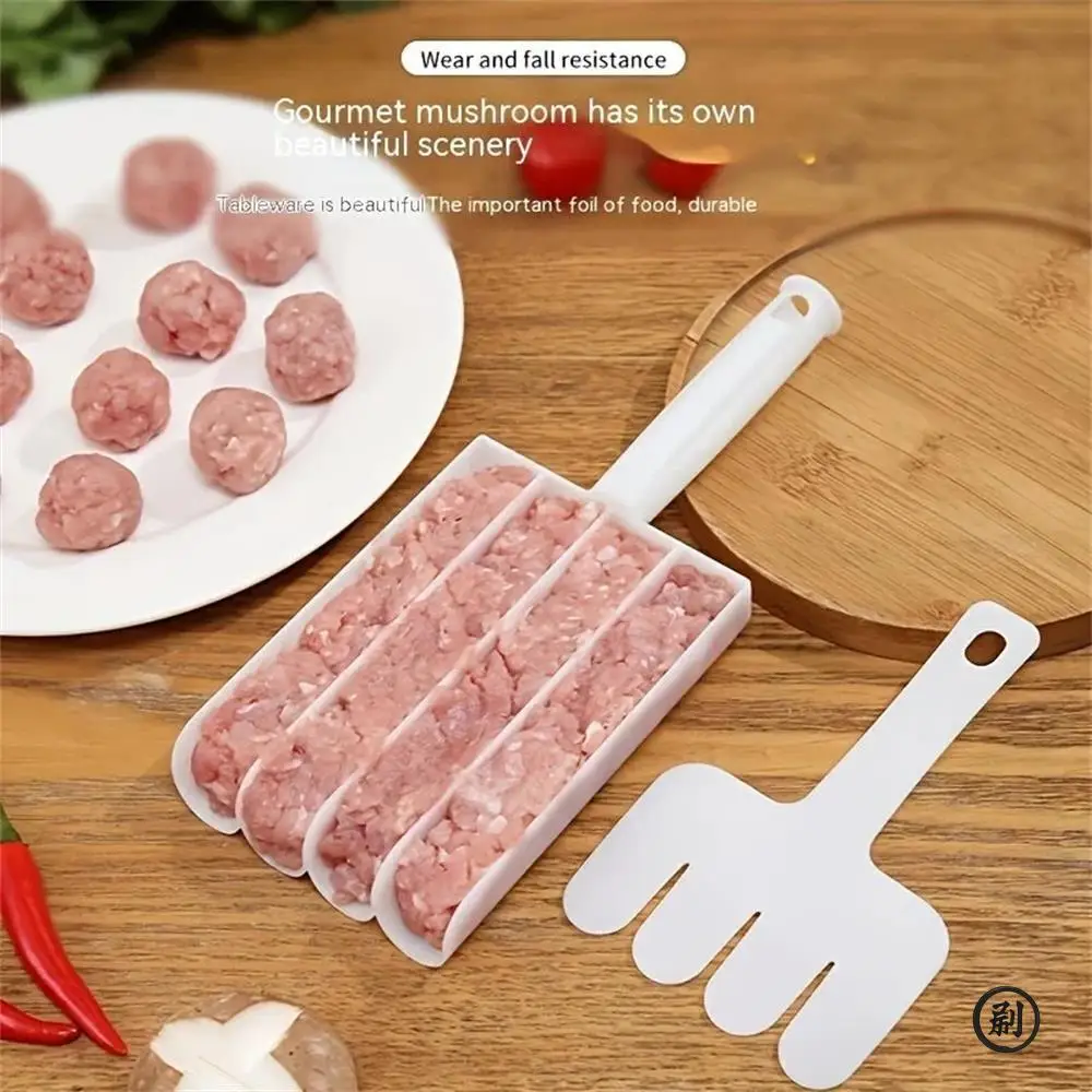 1 kitchen quadruple rice meat dumpling machine fish meatball household mold plastic spoon meat filling processing