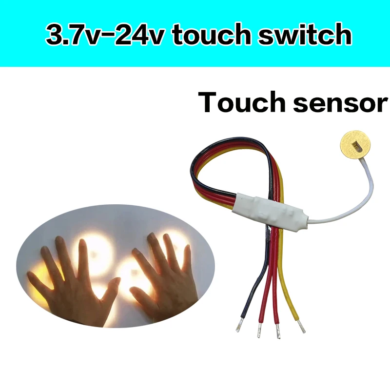 MINI-Touch-Sensorschalter 3,7–24 V 2,5 A, Dual-Mode-Touch-Steuerung, für LED-Licht/Wasserstand, 4 mm Kunststoff/Glasplatte Image