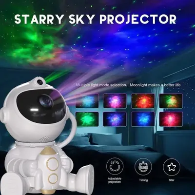 Astronaut Galaxy Lichtprojektor Space Buddy Projektor Nachtlicht für Schlafzimmer mit Fernbedienung, Astro Alan Star Projektor