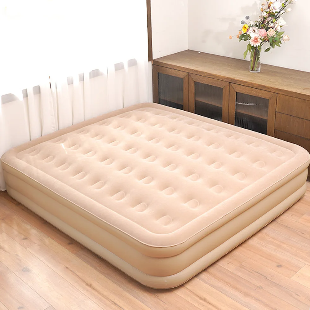 Automatisches Luftbett, aufblasbares Zuhause, aufblasbares Bett, Einzelbett, Luftmatratze, Doppelbett, faules Bett, tragbares Luftmatratzenbett für den Außenbereich