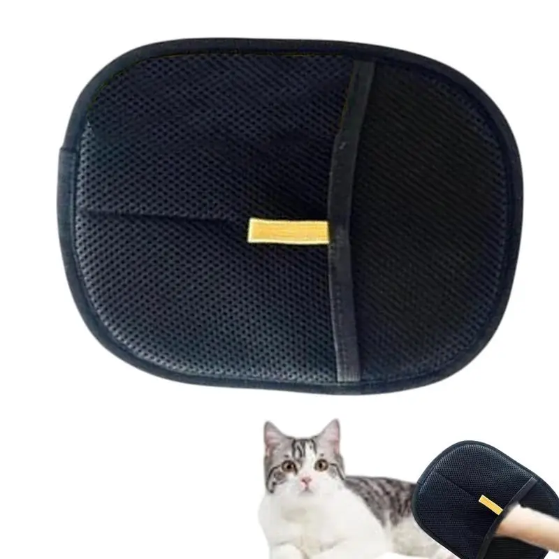 Fellpflegehandschuhe für Haustiere, doppelseitige Fellpflegehandschuhe für Haustiere, sanfter Enthaarungshandschuh, Massagegerät, Fellpflegehandschuhe für Hunde und Katzen Image