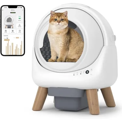 Self Cleaning Litter Box for Multiple Cat Smart Cats Toilet Robot with APP Control Fully Automatic Cleaning Cat Litter Box