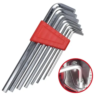 8 stücke Automotive Werkzeuge Metrische Hand Werkzeuge Drehmomentschlüssel Set Inbusschlüssel Kurzen Arm Leicht Zu Tragen In Tasche Für DIY Reparatur