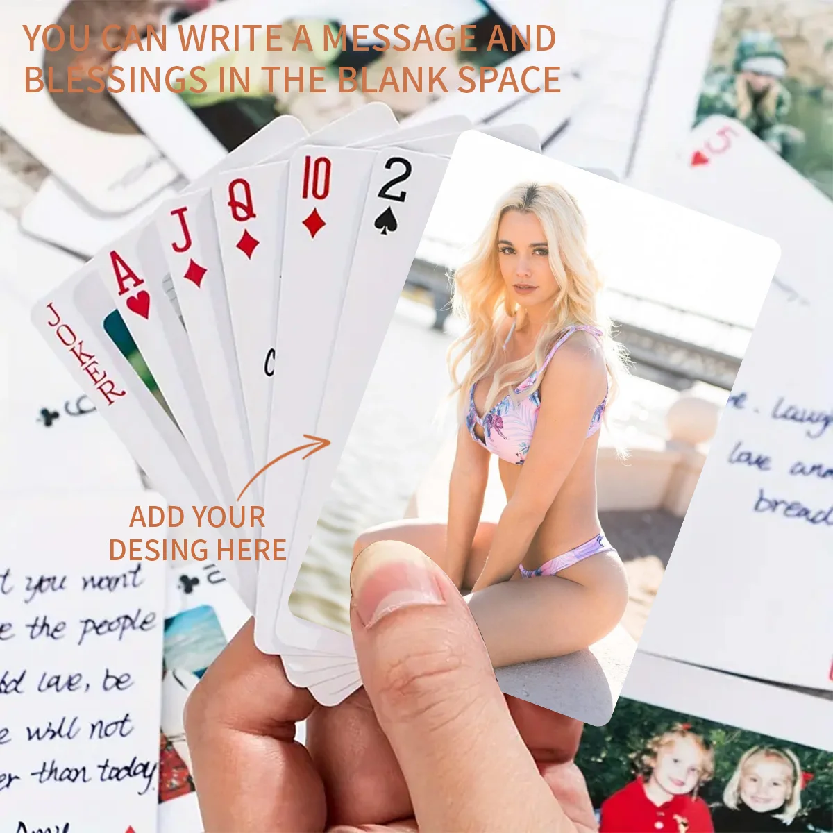 Individuelles Weihnachtsgeschenk – Spielkarten, Kartendeck mit Bildern, Hochzeitsspielkarten, Hochzeitsgeschenke, Jubiläumsgeschenk Image