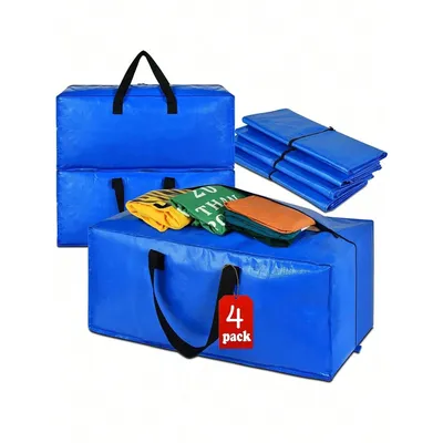 1/2/4Pcs Multifunctional Large Capacity Pe Material Portable Shoulder Strap Christmas Tree Leaf Wood Block Storage Bag Mobile Bag Storage Tote Bag for Mobile Supplies Extra Large Storage Bag Moving