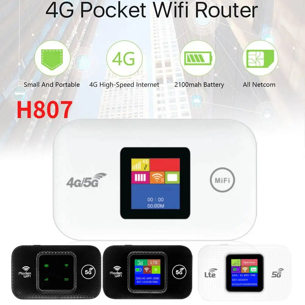 Mobiler 4G-WLAN-6-Hotspot-Router, unterstützt 10 Benutzer mit SIM-Kartensteckplatz, kabelloser Router, tragbarer WLAN-Hotspot für Zuhause und Reisen Image