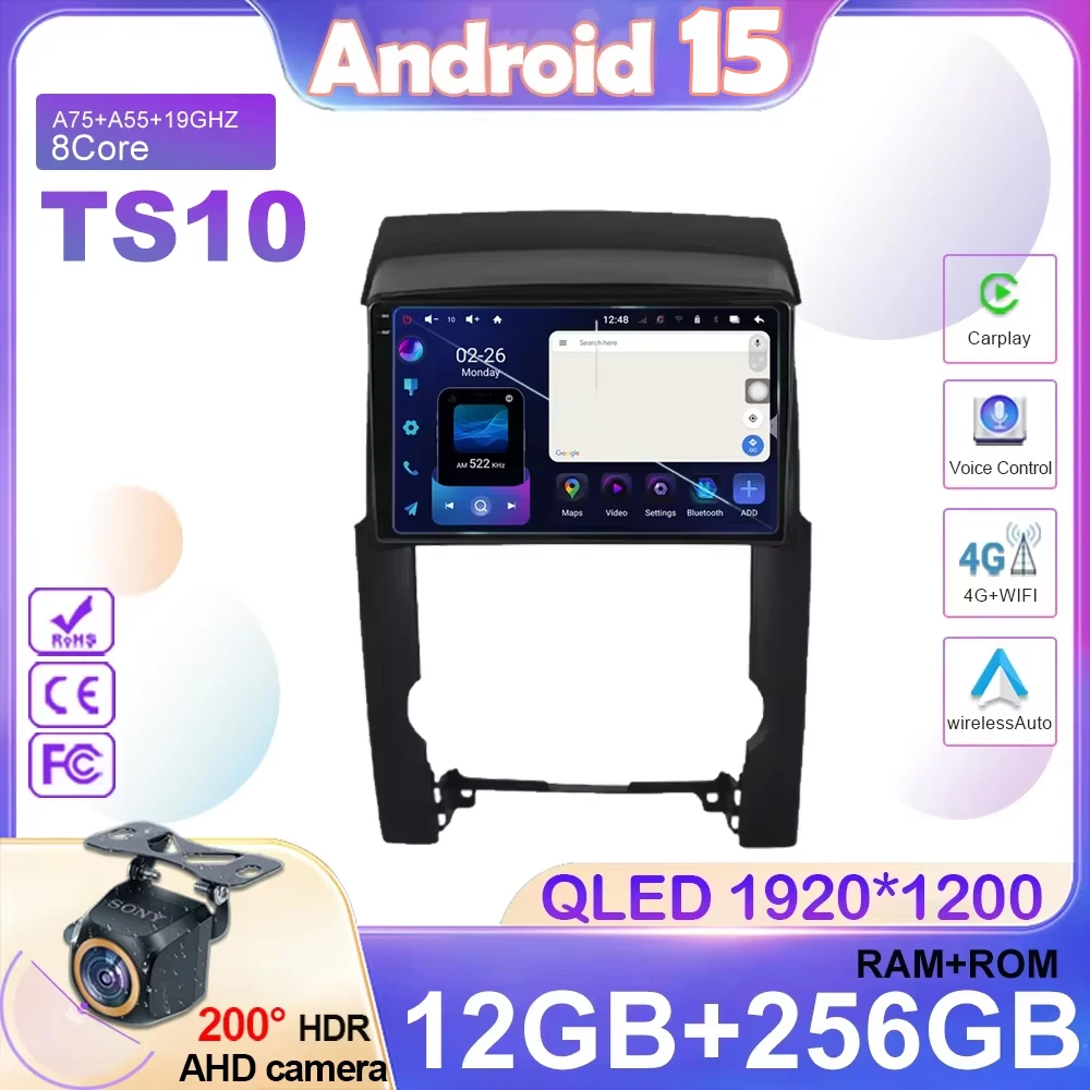 Auto Radio Für Kia Sorento 2009-2012 Android Auto Multimedia Player GPS Navigation Stereo Head Unit Keine 2din DVD 5G WIFI TS10 BT