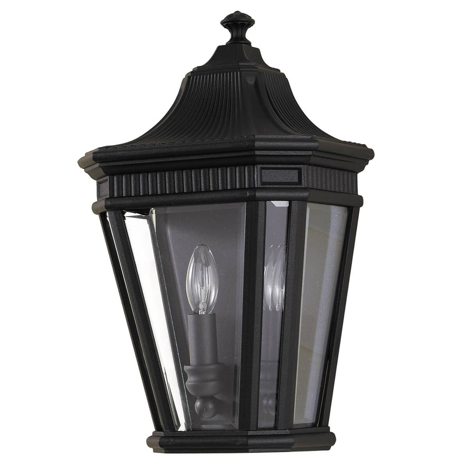FEISS Outdoor Wall Light Cotswold Lane, Black, Aluminium, Antique, Outdoor Wall Light