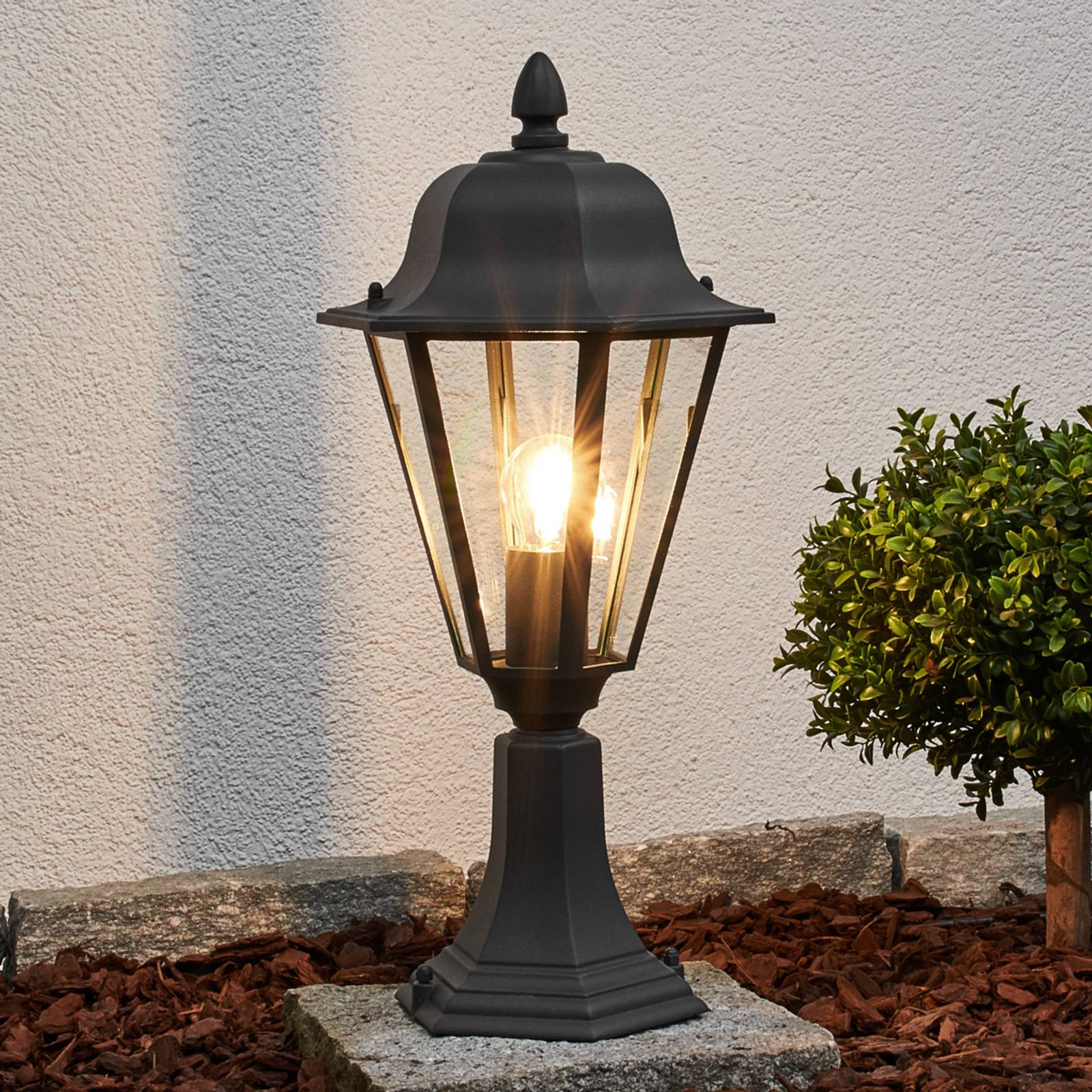 Pillar Light Edana Lindby, dimmable, Black, Aluminium, Modern, Outdoor lights