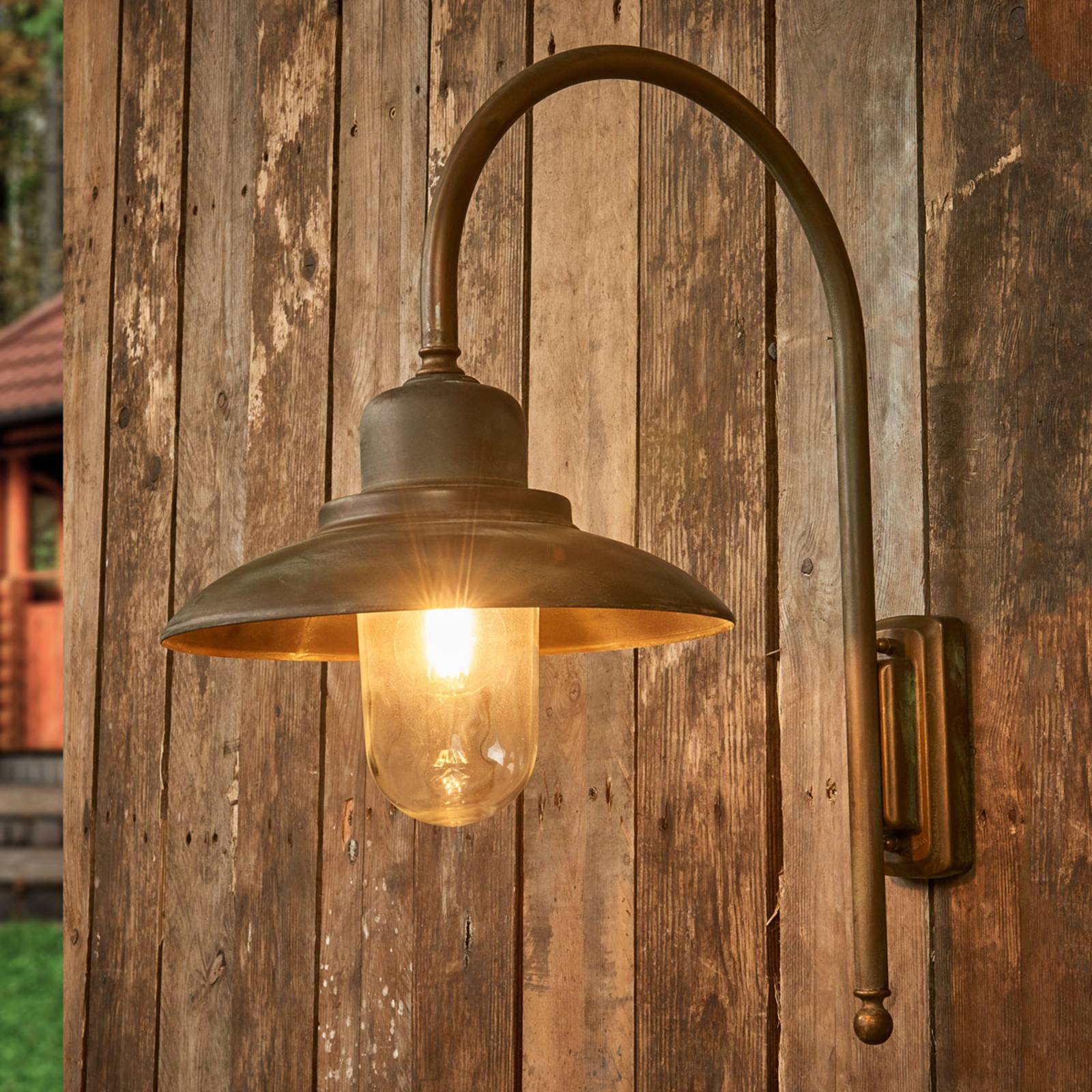 Moretti Luce Outdoor Wall Light CASALE, Bronze / antique brass, Brass, Antique, Outdoor Wall Light
