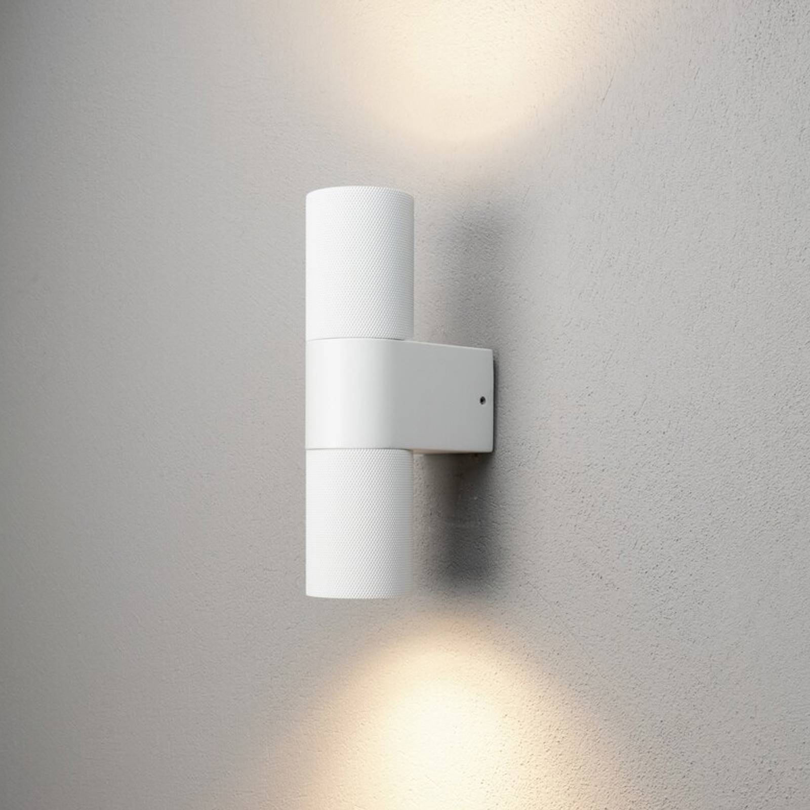 Konstsmide Outdoor Wall Light Temi, dimmable, White / opal, Aluminium, Modern, Outdoor Wall Light