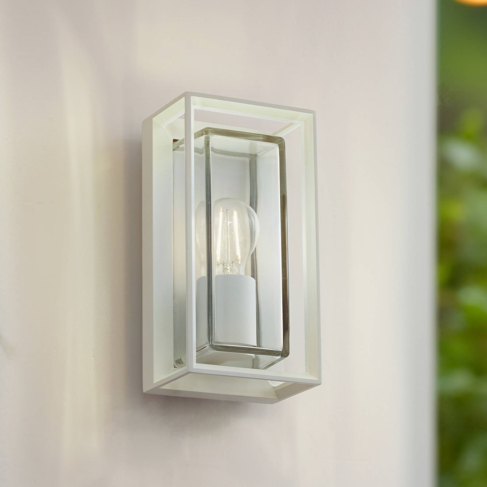 Outdoor Wall Light Ismera Arcchio, dimmable, White / opal, Aluminium, Modern, Outdoor Wall Light