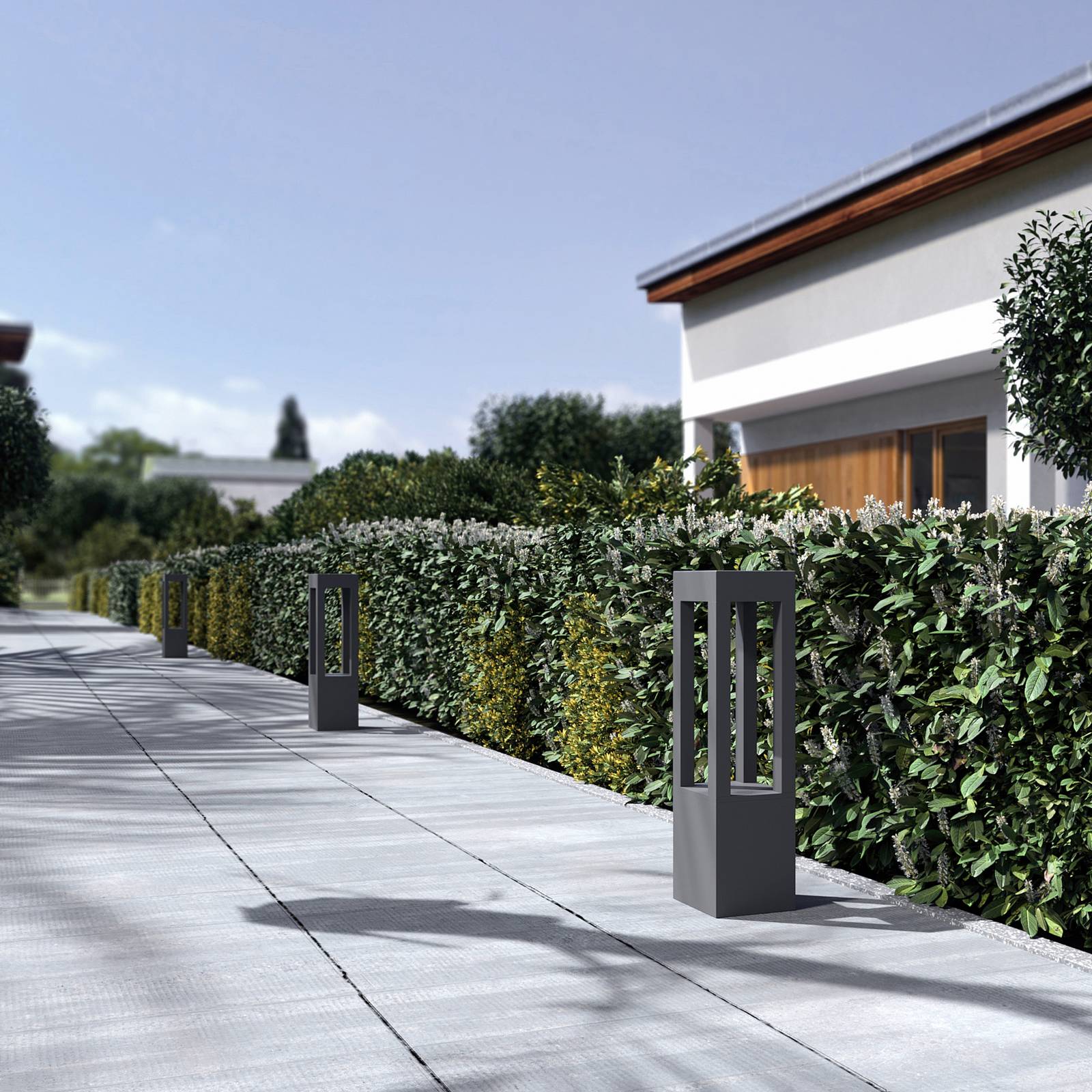 LED Pathway Light Lienna Arcchio, Alu / grey / zinc, Aluminium, Modern, Outdoor lights