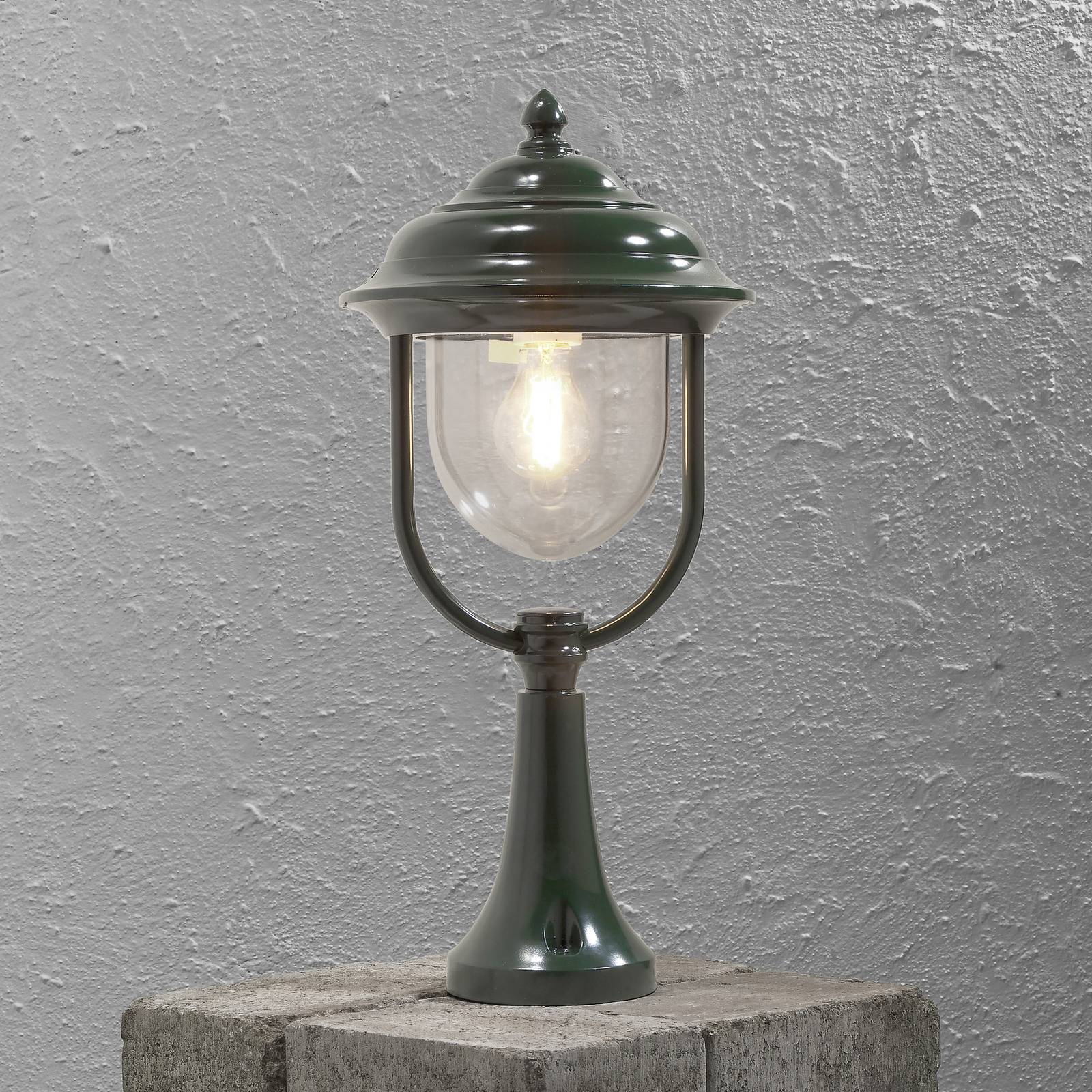 Konstsmide Pillar Light PARMA, Green, Aluminium, Country House / Rustic, Outdoor lights