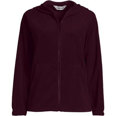Anyweather Hooded Fleece Jacket, Women, size: 20-22, plus, Red, Polyester, by Lands' End
