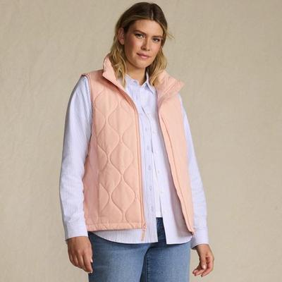 Women’s Insulated FeatherFree Onion Quilted Gilet, Women, size: 14-16, petite, Pink, Polyester, by Lands' End
