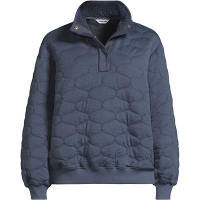 Onion Quilted Jacket, Women, size: 28-30, plus, Blue, by Lands' End