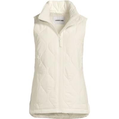 Insulated FeatherFree Onion Quilted Gilet, Women, size: 20, regular, Ivory, Polyester, by Lands' End