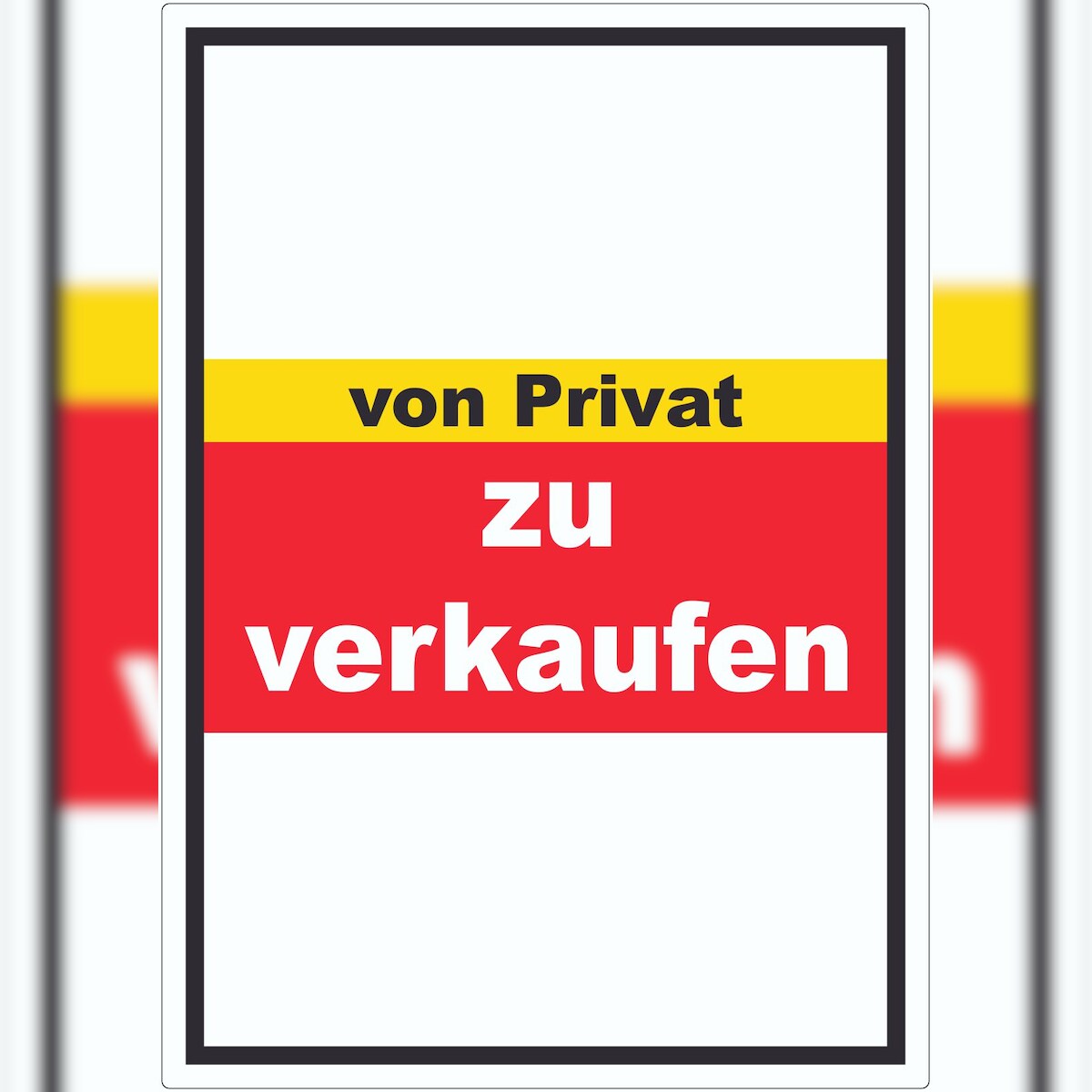 HB-Druck zu verkaufen von privat Aufkleber mit Text Werbeaufkleber hochkant A5 (148x210mm) Image