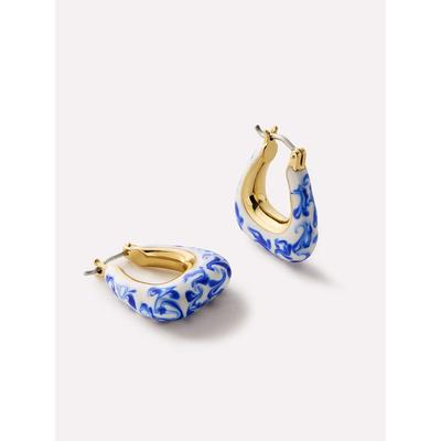 Plus Size Women's Dakota Marble Blue Statement Earrings by Ana Luisa in Gold (Size OS)