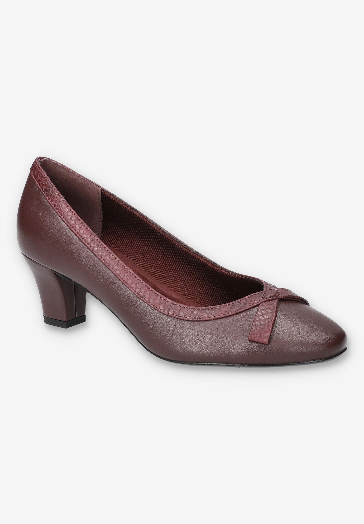 Wide Width Women's Kata Pump by Easy Street in Burgundy (Size 12 W)