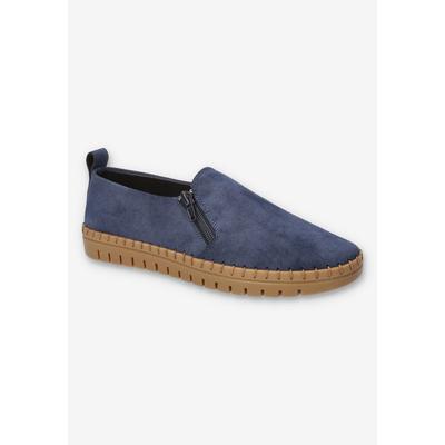 Wide Width Women's Astoria Flat by Easy Street in Navy (Size 9 W)