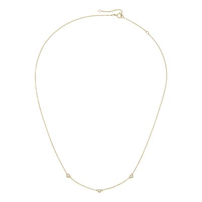 Collier LUIGI MERANO "mit 3 funkelnden Lab Grown Diamanten, Brillantschliff, Gold 375", gold, Halsketten, Damen, 45cm, Gelbgold 375 Image