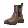Stiefelette REMONTE "Remonte Stiefelette Leder/Textil", Damen, Gr. 41, braun (chestnut), Leder, Textil, casual, Schuhe