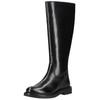 Stiefel GEOX "Geox Stiefel Leder", Damen, Gr. 42, schwarz, Leder, casual, Schuhe
