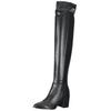 Overkneestiefel STEVE MADDEN "STEVE MADDEN Stiefel Lederimitat", Damen, Gr. 42, schwarz, Lederimitat, casual, Schuhe