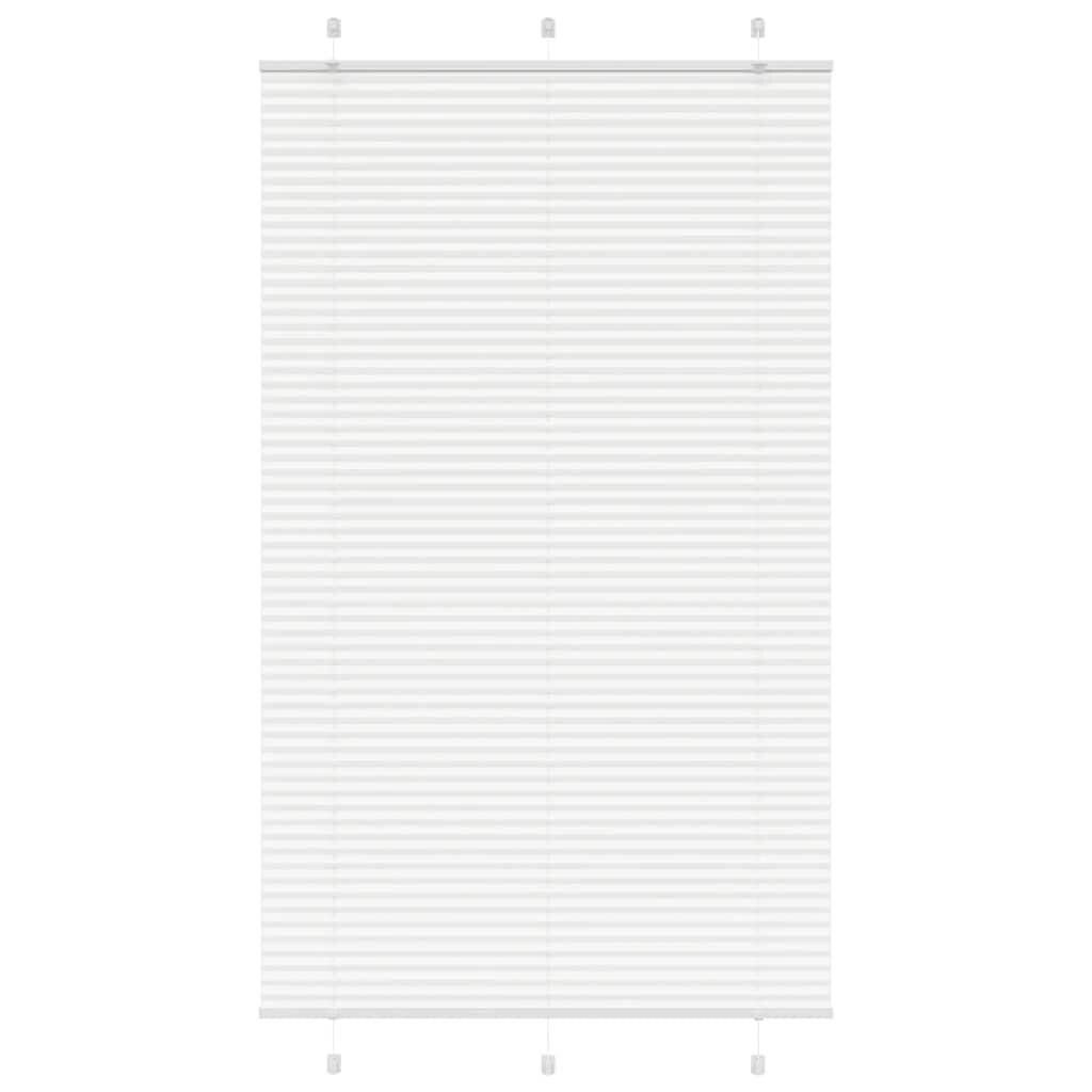 vidaXL Plissee Weiß 115x200 cm Stoffbreite 114,4 cm Polyester Image