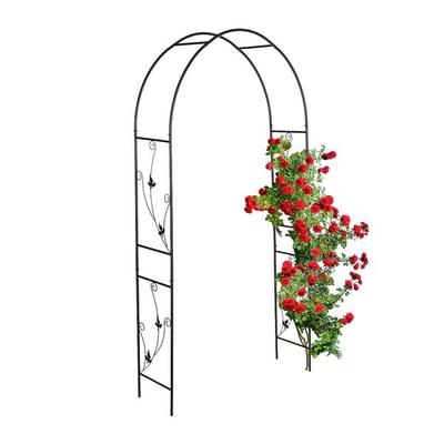 relaxdays Rankhilfe »Rosenbogen« schwarz 227 cm hoch schwarz Image