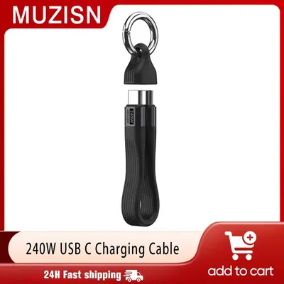 240 W USB-C-Ladekabel für iPhone 16 USB 4-Kabel Tragbarer Schlüsselanhänger 40 Gbit/s Datenübertragung Thunderbolt 4/3 8K bei 60 Hz Videoanzeige