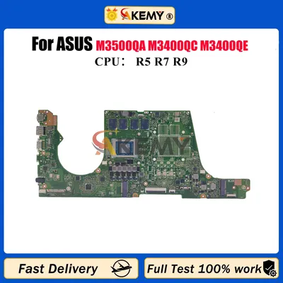 M3500QA Laptop Motherboard Für ASUS VivoBook M3500Q M3400Q D3500Q M7600Q M7400Q M3401Q M3400QC M3400QE Mainboard W/ R5 R7 R9 CPU