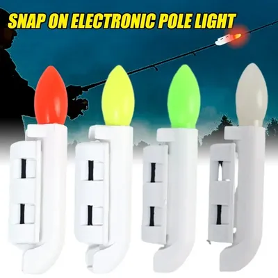 1/5Pcs Fishing Rod Alarm Light Luminous Stick Fishing Electronic Rod Light Snap-in Electronic Pole Lamp Night Fishing Accessorie